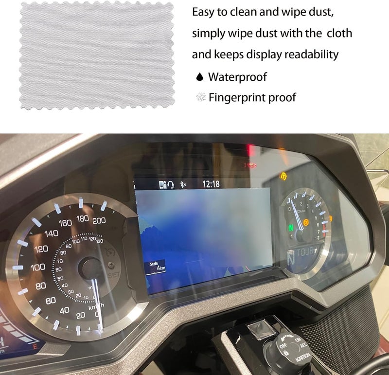 HAONEL 2 Set Instrument Film Dashboard Screen Protector Replacement for Honda Goldwing 1800 GL1800 2018-2023 2024 2025 Cluster Display Screen Protective Cover - Image 2